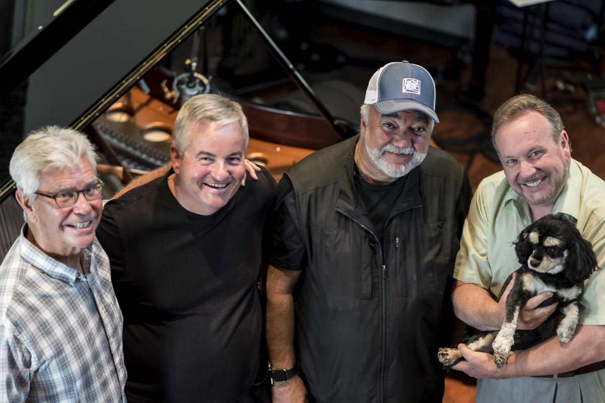 Studio collaborators with Markus Burger and Peter Erskine